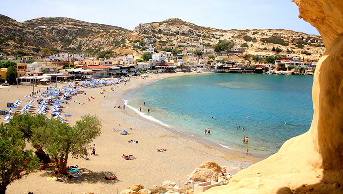 Matala Beach in Greece