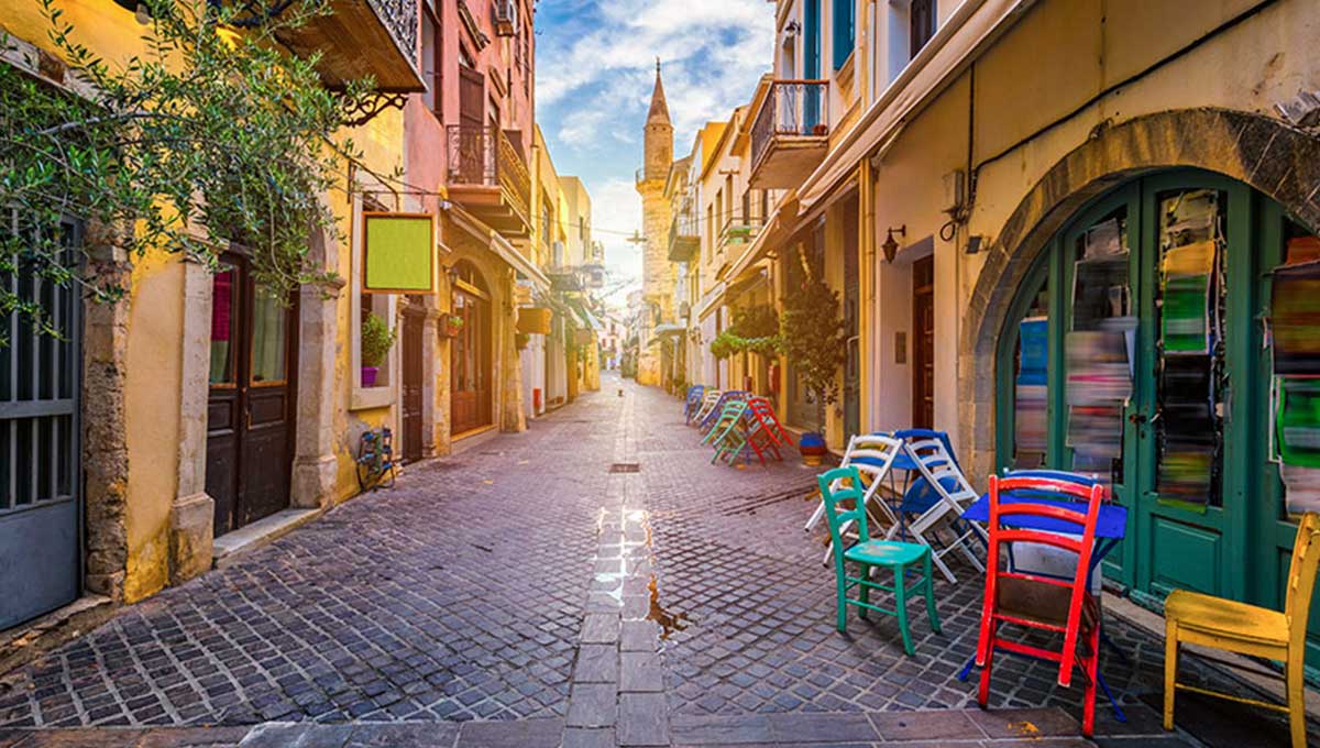 The old town of Chania in Greece